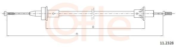 COFLE Ντίζα, μηχανισμός συμπλέκτη 11.2328 COFLE 11.2328 Ντίζα συμπλέκτη Escort Mk6 Sedan (GAL, AFL) τιμες