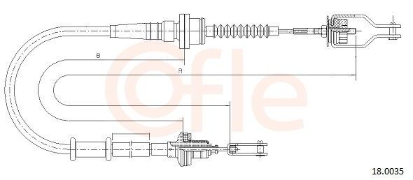 COFLE Câble d'embrayage 18.0035 Câble d'embrayage COFLE CABSTAR E 18.0035 pas cher