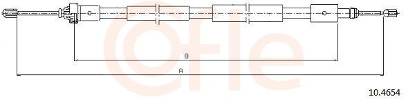 Handremkabel COFLE 10.4654 COFLE 10.4654 Remkabel CITROËN XSARA 2011