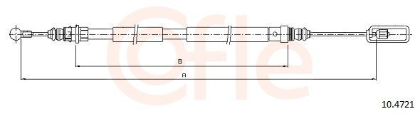 COFLE Żażné lanko parkovacej brzdy 10.4721 Lanko ručnej brzdy COFLE Lancia THEMA 10.4721