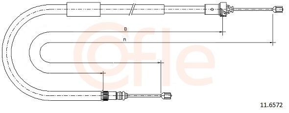 COFLE Håndbremsekabel 11.6572 11.6572 Bremsekabel RENAULT KANGOO COFLE