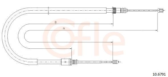 COFLE Hand brake cable 10.6791 10.6791 COFLE handbrake RENAULT CLIO