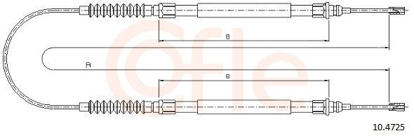 COFLE Cabo de aço, travão de estacionamento 10.4725 COFLE 10.4725 Cabo de freio Citroen Jumper 230 preço