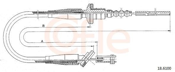 COFLE Clutchkabel 18.6100 18.6100 Koblingskabel SUBARU LEGACY COFLE