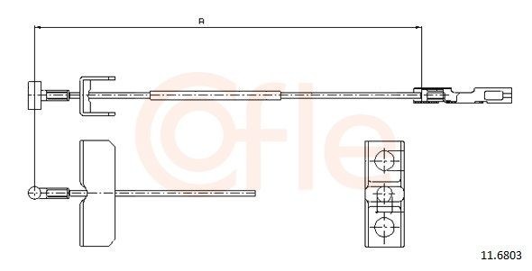 COFLE Handbremsseil 11.6803 COFLE 11.6803 Bremsseil Nissan Primastar Bus Kosten