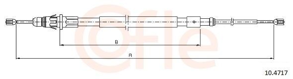 Handremkabel COFLE 10.4717 COFLE 10.4717: Handremkabel Citroen C2 2008