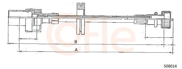 COFLE Snelheidsmeterkabel S08014 COFLE S08014 Snelheidsmeterkabel Ford Ecosport mk2 originele prijs