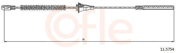 COFLE Handbromsvajer 11.5754 COFLE 11.5754 handbromswire Opel Corsa B Caravan pris
