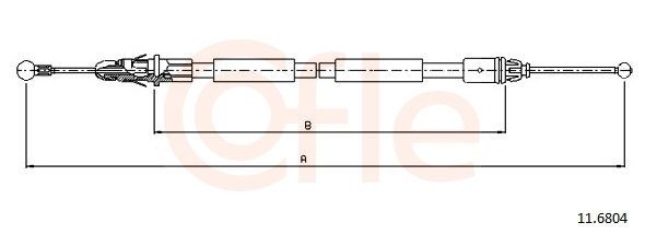 COFLE Handbremsseil 11.6804 11.6804 COFLE Nissan Primastar Bus Handbremsseil Preis