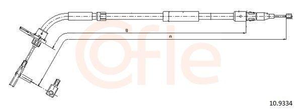 COFLE Hand brake cable 10.9334 10.9334 COFLE handbrake for MERCEDES-BENZ 123-Series