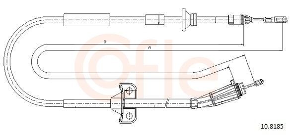 COFLE Hand brake cable 10.8185 COFLE 10.8185 genuine V70 Mk2 brake cable price