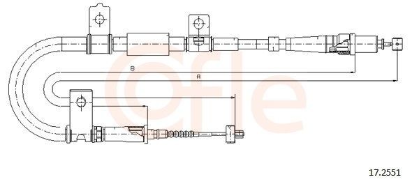 Handbromsvajer COFLE 17.2551 COFLE 17.2551 Handbromsvajer HYUNDAI ELANTRA 2000