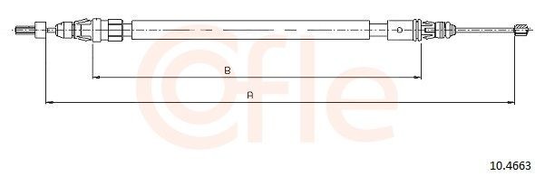 COFLE Handbremsseil 10.4663 10.4663 COFLE Citroen C4 Picasso mk1 Handbremsseil Preis