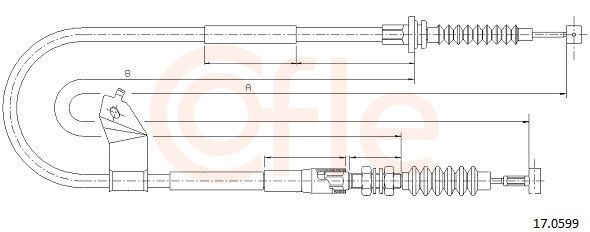 COFLE Handbromsvajer 17.0599 COFLE 17.0599 Handbromsvajer SUZUKI IGNIS original