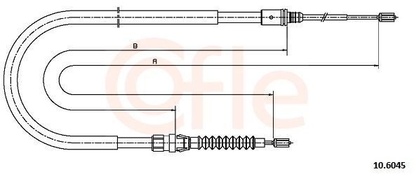 COFLE Tautrekk, håndbremse 10.6045 Bremsewire COFLE DS4 10.6045 billige