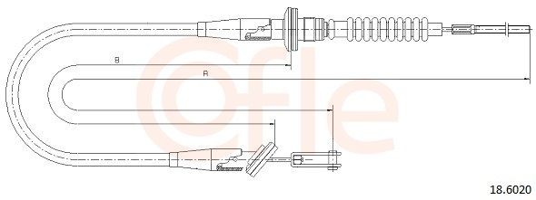 COFLE Lanko ovládania spojky 18.6020 COFLE 18.6020 Spojkové lanko Opel Meriva x03 cena