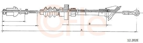 COFLE Cavo frizione 12.202E 12.202E costo Cavo frizione SEAT Mii COFLE