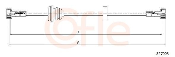 Speedometer aksel COFLE S27003 COFLE S27003 Speedometerwire SKODA FABIA 2007