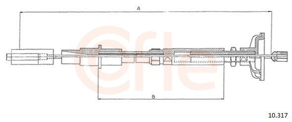 COFLE Ντίζα, μηχανισμός συμπλέκτη 10.317 COFLE 10.317 Ντίζα συμπλέκτη VW Scirocco 2 φθηνά