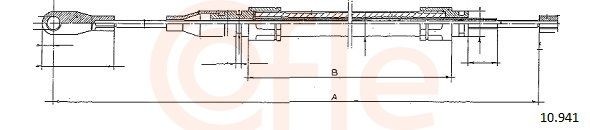 COFLE Vaijeri, seisontajarru 10.941 T1/TN Flatbed Kuorma-auto/Alusta käsijarru COFLE 10.941