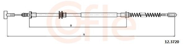 COFLE Tross, seisupidur 12.3720 Käsijarru vaijeri COFLE Iveco Daily 12.3720