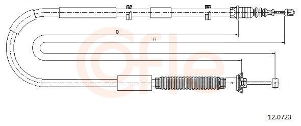 COFLE Handremkabel 12.0723 12.0723 Handremkabel COFLE FIAT PUNTO