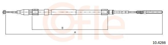 Tautrekk, håndbremse COFLE 10.4266 COFLE 10.4266 Håndbremsekabel BMW X5 2001
