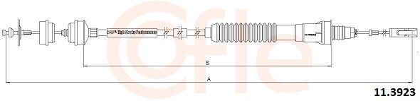 COFLE Clutchkabel 11.3923 Koblingskabel COFLE Citroën C5 11.3923