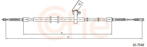 COFLE Ντίζα, φρένο ακινητοποίησης 10.7548 COFLE 10.7548 γνήσια Ντίζα χειροφρένου R8 Coupe (4S3, 4SP) κόστος