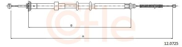 COFLE Cavo freno a mano 12.0725 COFLE 12.0725 Cavo freno a mano