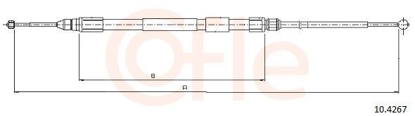 Handbromsvajer COFLE 10.4267 COFLE 10.4267 Bromswire BMW X3 2004