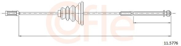 COFLE Żażné lanko parkovacej brzdy 11.5776 COFLE 11.5776 Żażné lanko parkovacej brzdy