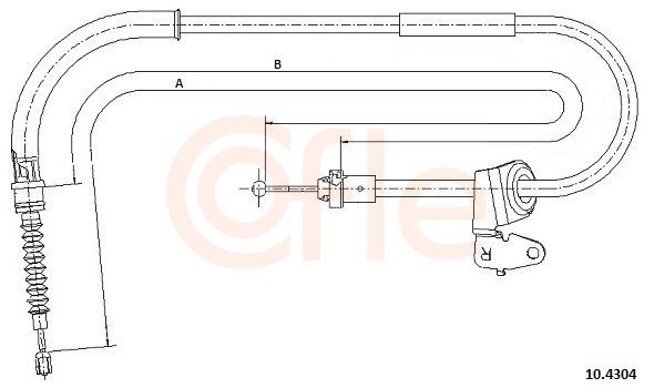 COFLE Hand brake cable 10.4304 MASERATI COFLE hand brake cable 10.4304