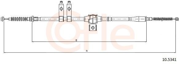 COFLE Handbremsseil 10.5341 10.5341 COFLE Seilzug, Feststellbremse FORD Kosten