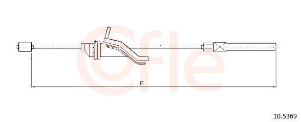 Câble de frein à main COFLE 10.5369 COFLE 10.5369 Frein de stationnement VOLVO V50 2007