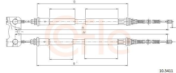 COFLE Cavo freno a mano 10.5411 COFLE 10.5411 Cavo freno a mano Ford ESCORT costo