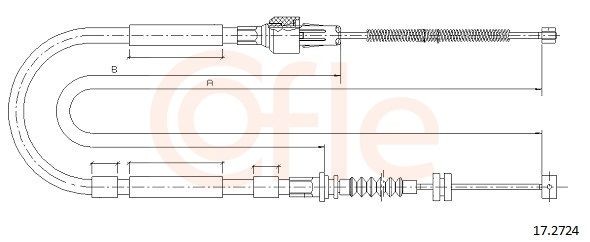 COFLE Cabo de aço, travão de estacionamento 17.2724 17.2724 Cabo do freio de mão COFLE OPEL FRONTERA