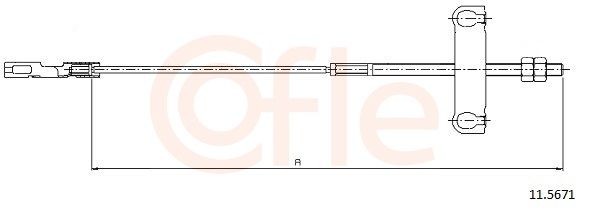 COFLE Handbremsseil 11.5671 11.5671 COFLE FORD Handbremsseil