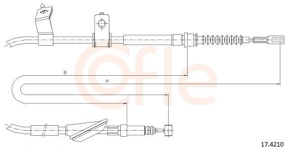 COFLE Trose, Stāvbremžu sistēma 17.4210 COFLE 17.4210 orģinālās Rokas bremzes trose HONDA ACCORD cena