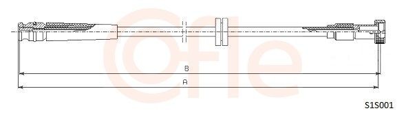 COFLE Snelheidsmeterkabel S1S001 Snelheidsmeterkabel COFLE 900 S1S001 goedkoop
