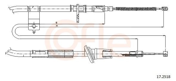 Cabo de aço, travão de estacionamento COFLE 17.2518 COFLE 17.2518: Cabo do freio de mão Hyundai ACCENT 2021