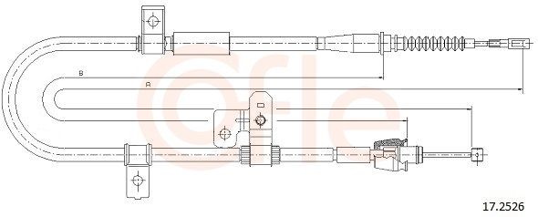 COFLE Câble de frein à main 17.2526 Tirette à câble frein de stationnement COFLE COUPE 17.2526 pas cher
