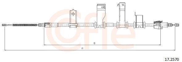 Håndbremsekabel COFLE 17.2570 COFLE 17.2570 Håndbremse HYUNDAI i20 2013