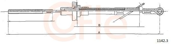 COFLE Clutchkabel 1142.3 Koblingskabel COFLE Volvo 740 1142.3