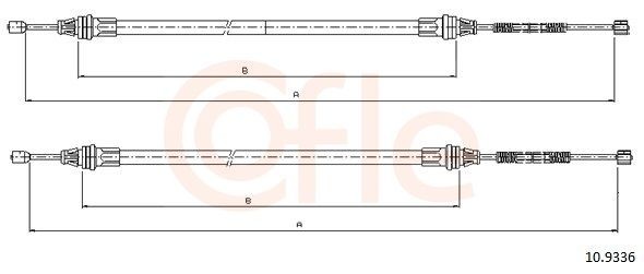 COFLE Hand brake cable 10.9336 COFLE 10.9336 Smart 450 Crossblade handbrake rear and front price