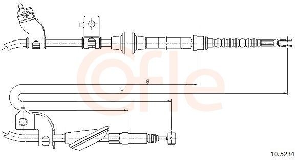 COFLE Handremkabel 10.5234 10.5234 Remkabel HONDA ODYSSEY COFLE
