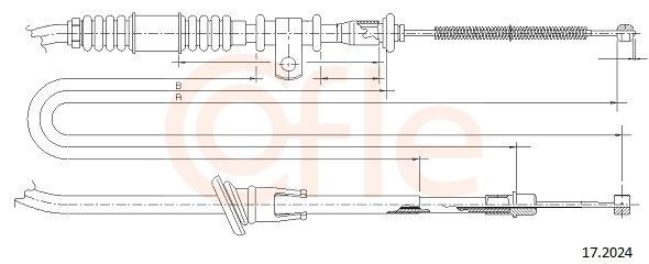 COFLE Tross, seisupidur 17.2024 hind Käsipidur Mitsubishi CB_W, CD_W 17.2024 COFLE