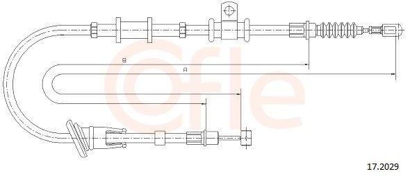 COFLE Håndbremsekabel 17.2029 17.2029 Parkeringsbremse MITSUBISHI SPACE STAR COFLE