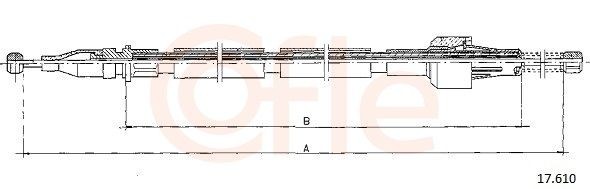 Handremkabel COFLE 17.610 COFLE 17.610 Remkabel CHRYSLER SEBRING 2007