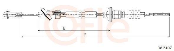 COFLE Koppelingskabel 18.6107 18.6107 Koppelingskabel MERCEDES-BENZ 124-serie COFLE